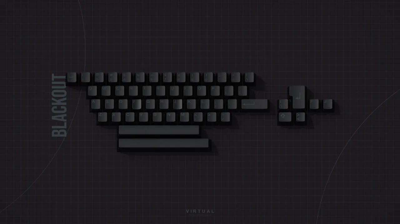 GMK Stealth blackout kit render