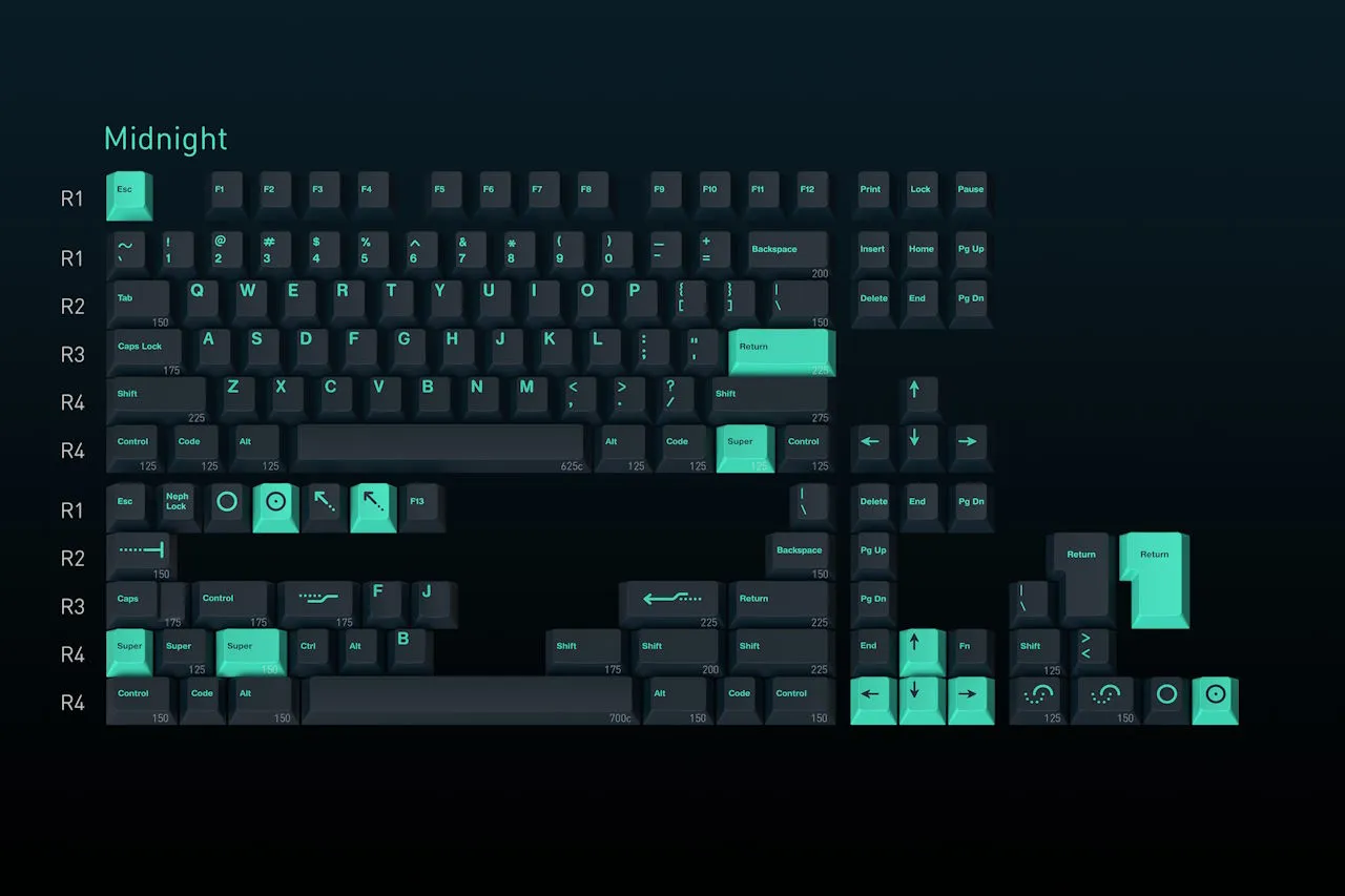 GMK Metropolis Midnight base kit render